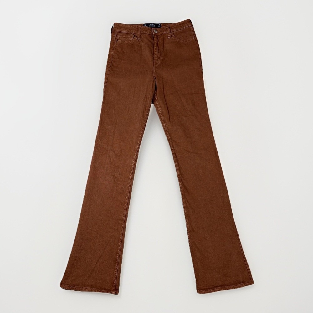 Hollister Ultra High-Rise Boot Pants Womens 9L Brown Classic Stretch Bootcut